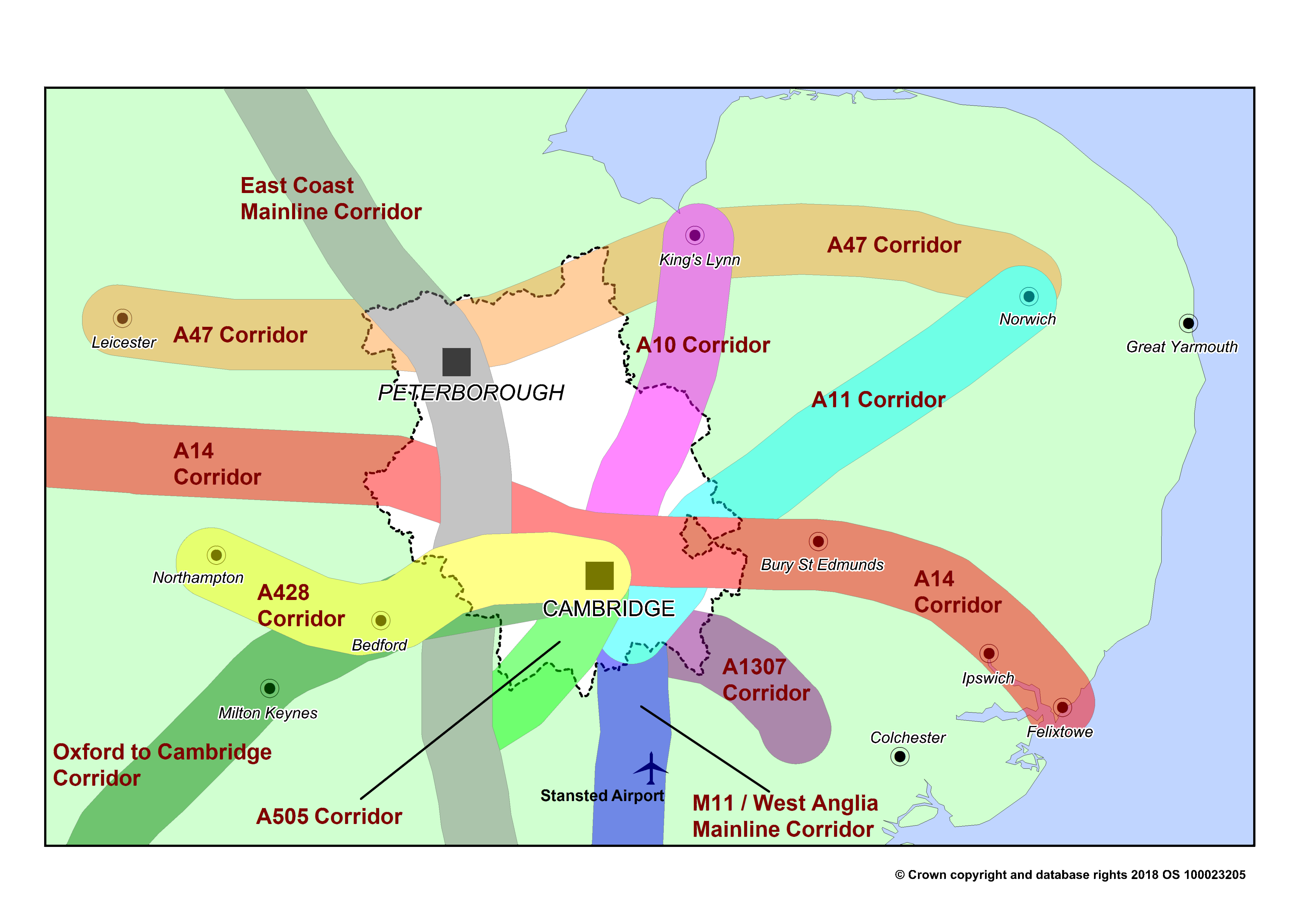 Regional Growth Corridor | Cambridgeshire Insight Open Data